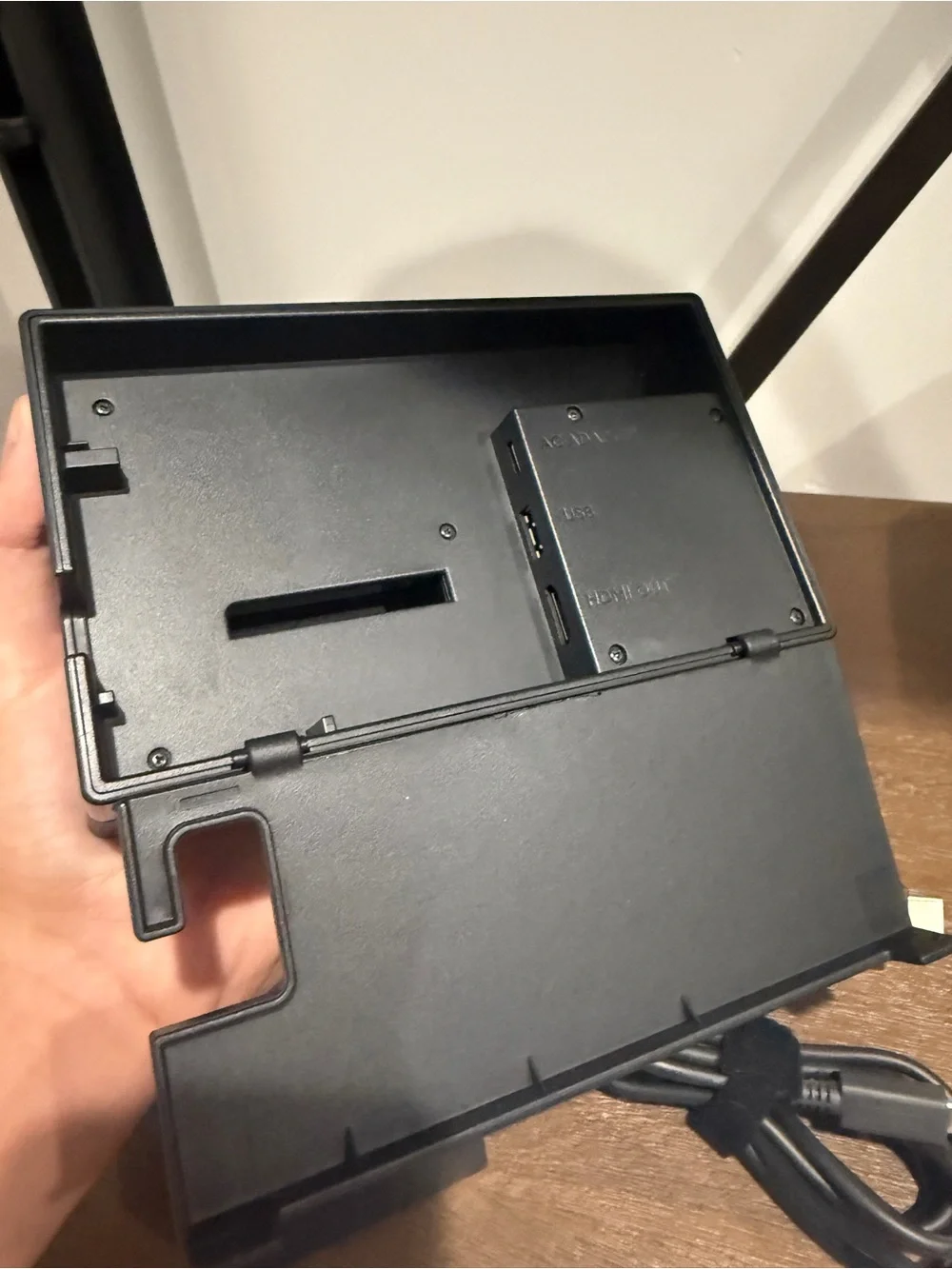 Nintendo Switch Console with Black Dock and Black Case Trimmed in Red